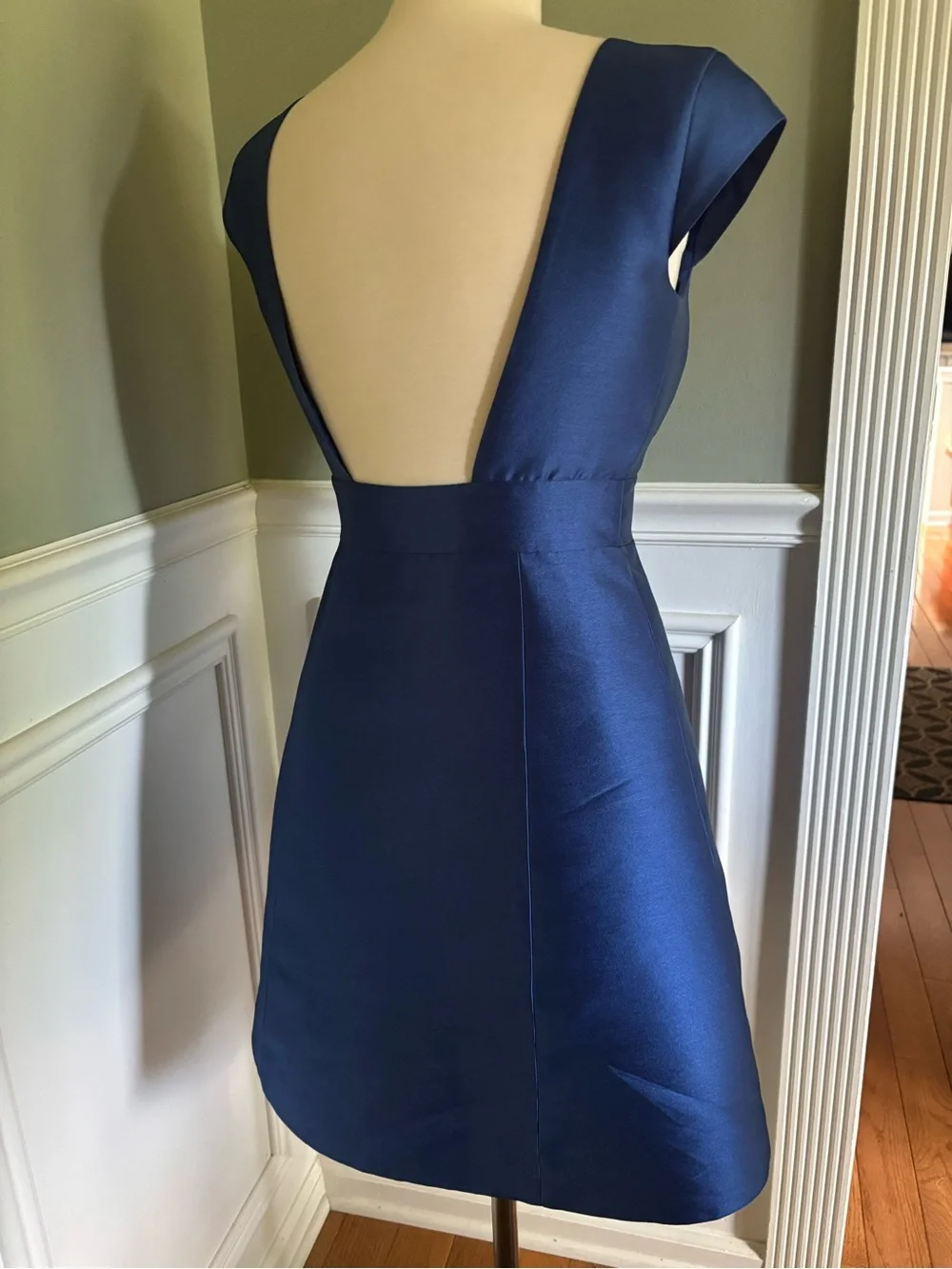 kate spade Navy Fit-and-Flare Cap Sleeve Mini Dress